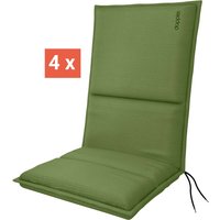 doppler Auflage "CITY" Midi, 4er-Pack, 110x48x6 cm, Polyester, grün