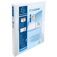 Exacompta Präsentationsringbuch mit 2 Ringen, Ring-Ø 15 mm, weiß