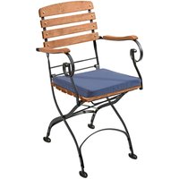 Auflage für Gartensessel 'Maja' 41 x 42 x 4,5 cm, Bezug aus Polyester, blau – Ansicht 1