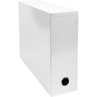 5 Exacompta Archivboxen "Iderama", Griffloch, DIN A4, RB 90 mm, weiß