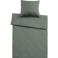 Bettwäsche "Single Jersey" aus Bio-Baumwolle 80 x 80 cm,/135 x 200 cm, salbei – Ansicht 1