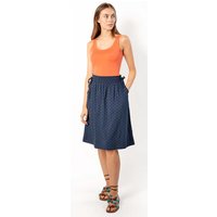 Living Crafts Bio-Damen-Midi-Rock "ANDALA" mit besticktem Batist, indigo blue, Gr. 40