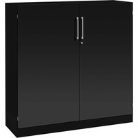 Flügeltürenschrank "CONTACT", Höhe 131 cm (BxT) 120 x 43,5, schwarz – Ansicht 1