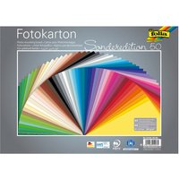 folia Tonpapier, 300 g/m², sortierte Farben, 25 x 35 cm, 50 Bogen