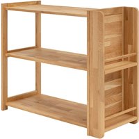 Kinderregal 'Montessori' B90xT38xH75cm, Bücherregal seitlich, Wildeiche geölt