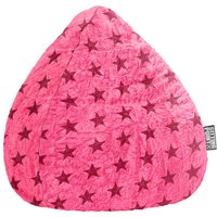 Sitzsack "fluffy stars L", 70 x 90 cm, pink