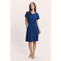 tranquillo Bio-Damen-Midikleid "Inoaa" aus Baumwoll-Leinen-Mix, navy, Gr. S