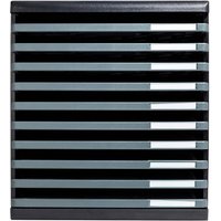 Exacompta Schubladenbox Modulo "ECOBlack", DIN A4+, 10 Schubladen offen, dunkelgrau