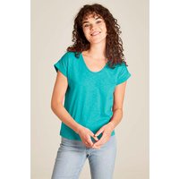 tranquillo Bio-Damen-T-Shirt mit Roll-Up-Ärmel, lake, Gr. S – Ansicht 1