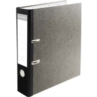 10 Exacompta Ordner Prem' Touch "Marmoriert", 2 Ringe, DIN A4 Maxi, RB 80 mm, grau