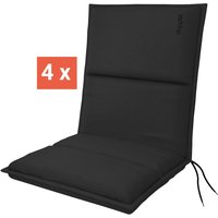 doppler Auflage "CITY" für Niederlehner, 4er-Pack, 100x48x6 cm, Polyester, anthrazit – Ansicht 1