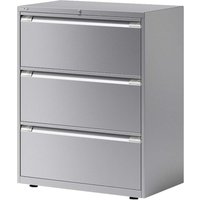 BISLEY Registraturschrank 2-bahnig, 3 Schubladen silber – Ansicht 1