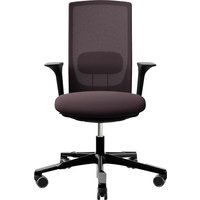 HAG Bürodrehstuhl "Futu mesh 1100-S" mit AL, Gestell: sw, Stoff: "FutuKnit" Aubergine