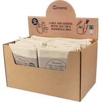 24 Pack à 2 Stk. memo Bio-Baumwollbeutel für Obst & Gemüse, im Display