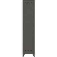BISLEY Spind "Fern Locker" 3 Fachböden, B38xT51xH180cm, anthrazitgrau – Ansicht 1