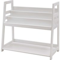 Kinderregal 'Montessori' B83xT38xH75cm, Bücherregal oben, Buche weiß