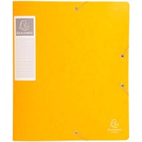 10 Exacompta Archivboxen aus Colorspan-Karton, 600 g/m², DIN A4, gelb, RB 60 mm