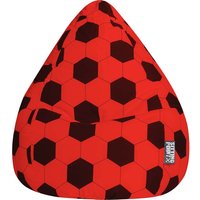 Sitzsack "Fankurve XL", 70 x 110 cm, schwarz-rot – Ansicht 1