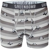 GREENBOMB Bio-Herren-Boxershort 'Panda Stripes', mix, Gr. XL