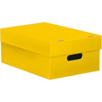 Aufbewahrungsbox "Color" aus Recyclingkarton, mittel 26 x 41 x 15,2 cm, gelb – Ansicht 1