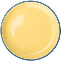 tranquillo Teller "YELLOW CANDY" aus Steinzeug, Ø 25,5 cm, gelb/blau – Ansicht 1