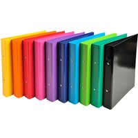 10 Exacompta Ringbücher "Iderama", 230x215 mm für DIN A5, 2 Ringe, sortiert – Ansicht 1