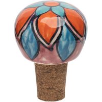 tranquillo Flaschenverschluss "FLORAL", orange – Ansicht 1