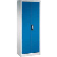 C+P Stahlschrank mit Flügeltüren "Acurado" H1950xB700xT400mm, Lichtgrau/Enzianblau – Ansicht 1
