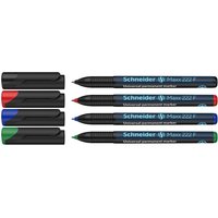 Schneider 4er-Set Universalmarker "Maxx 222 F" 0,7 mm, permanent, farbig sortiert – Ansicht 1