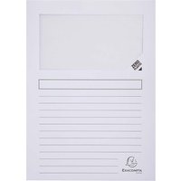 16 x 25 Exacompta Fenstermappen "Forever", 130 g/m², DIN A4, weiß – Ansicht 1