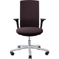 HAG Bürodrehstuhl "Futu 1200-S" mit AL, Gestell: silber, Stoff: "FutuKnit" Aubergine