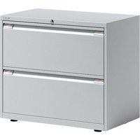 BISLEY Registraturschrank 2-bahnig, 2 Schubladen lichtgrau – Ansicht 1