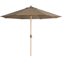 doppler Sonnenschirm "Alu Wood Ultra" Ø 350 cm, Esche hell, greige – Ansicht 1