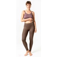 Living Crafts Bio-Damen-Leggings "ANNEDORE" ohne Seitennähte, earth, Gr. S