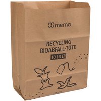 memo RECYCLING PAPER Bioabfall-Tüte aus Recyclingpapier 10 l, 10 Stück – Ansicht 1