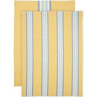 tranquillo 2er-Set Bio-Geschirrtücher "STRIPES" 70 x 50 cm, gelb – Ansicht 1