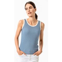Living Crafts Bio-Damen-Tanktop "APOLLONIA" aus elas. Ripp-Jersey, tailored blue, Gr. L
