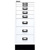 BISLEY Schubladenschrank "MultiDrawer" DIN A4 mit 8 Schubladen verkehrsweiß – Ansicht 1