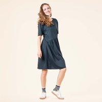Living Crafts Bio-Damen-Midi-Kleid "ONIKA" mit Rundhalsausschnitt, ink blue, Gr. M – Ansicht 1