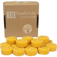 18er Pack Teelichter aus Bienenwachs, ohne Hülle – Ansicht 1