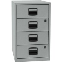 Bisley Home Container, mit 4 Schubladen silber