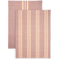 tranquillo 2er-Set Bio-Geschirrtücher "STRIPES" 70 x 50 cm, rot