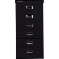 Schubladenschrank 6 Schübe, DIN A4 schwarz
