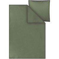 MELA Bio-Bettwäsche "MAJULI" aus Perkal, 2-tlg., 155 x 220/80 x 80 cm, herbal green – Ansicht 1