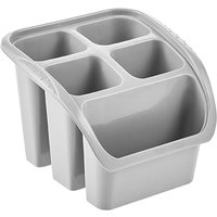 keeeper Besteckabtropfer "Pino" mit Ablauflöchern, 16 x 16 x 12 cm, nordic grey