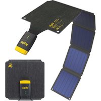 Aqiila faltbares Solar-Ladegerät "Sunbird P21", 21 W, wasserdicht IP67, mit Karabinerhaken