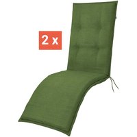 doppler Auflage "STAR" für Relaxliege, 2er-Pack, 170 x 48 x 6 cm, Polyester, grün – Ansicht 1