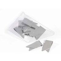 Promoclip, Büroklammer aus Federstahl, blanko, silber, 40 x 19 mm, 10 Stk. – Ansicht 1