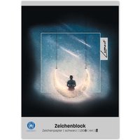 Staufen Zeichenblock "Lumart" schwarz, DIN A4, 20 Blatt, 130g/m²