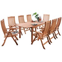 Gartenmöbel-Set 'Calea', 9-teilig, 8 Sessel, 1 Tisch